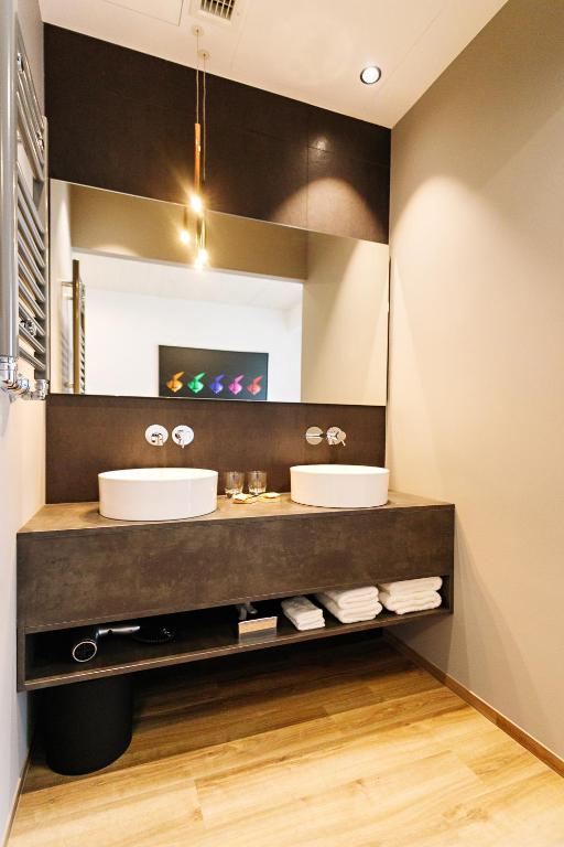 Koupelna v ubytování WUD hotel