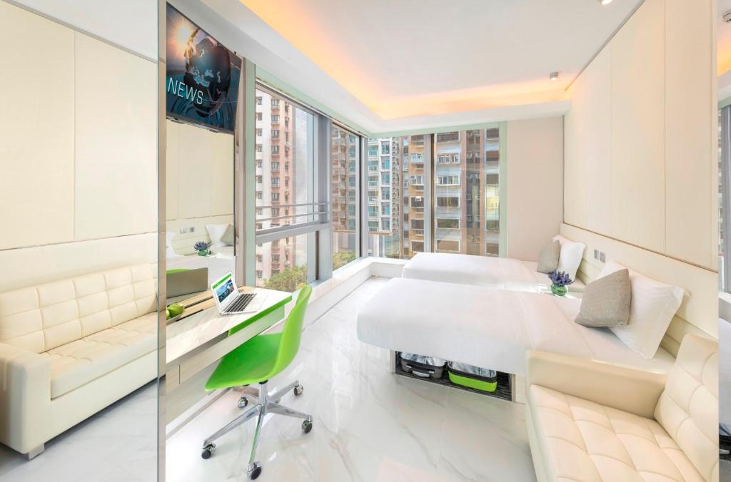 TV a/nebo společenská místnost v ubytování iclub Mong Kok Hotel