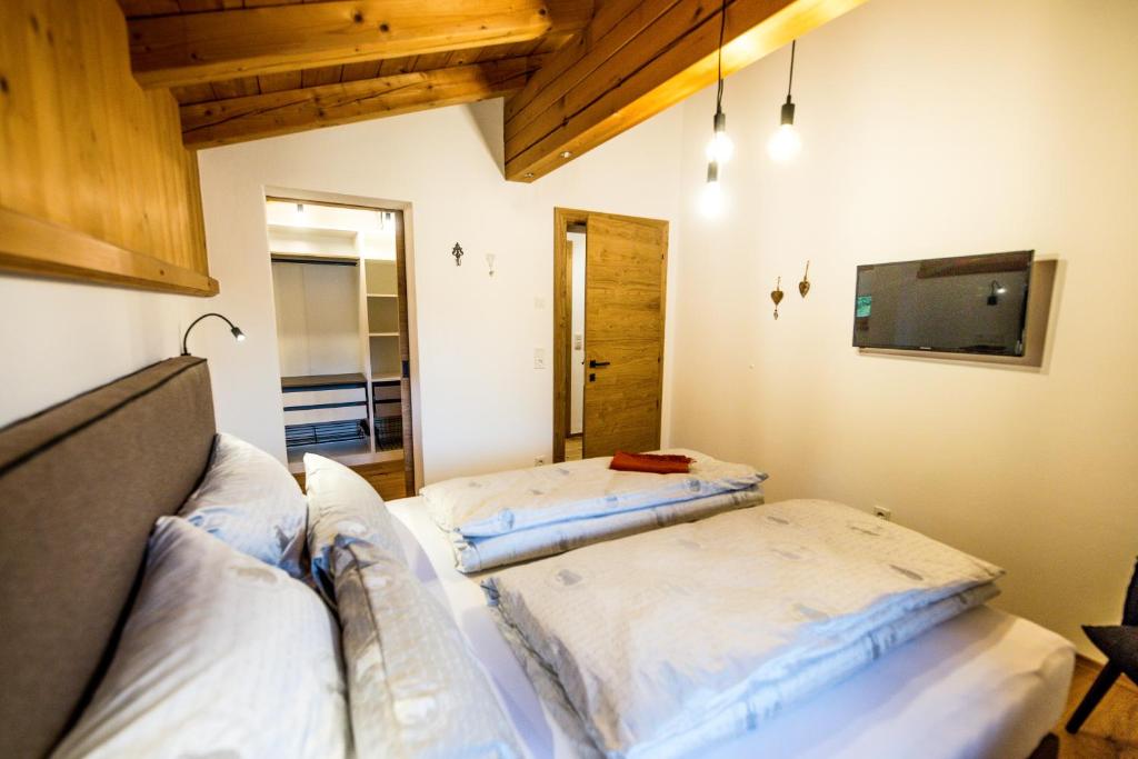 Postel nebo postele na pokoji v ubytování Leni´s Appartements