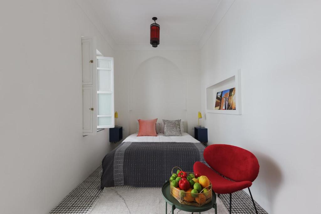 Letto o letti in una camera di Riad Albatoul