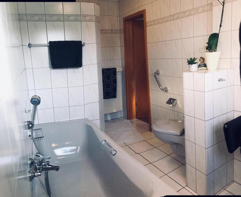 Koupelna v ubytování Ferienwohnung zum Nationalpark