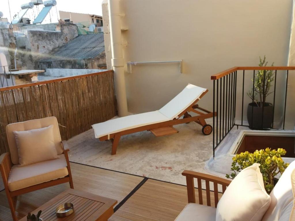 Balkón nebo terasa v ubytování Fivos Residence
