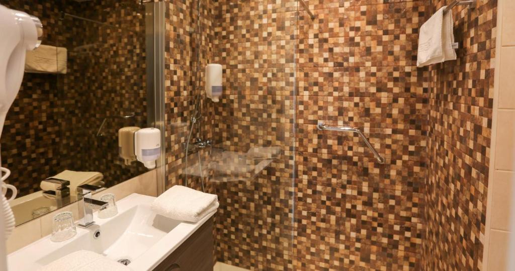 Koupelna v ubytování Hotel De Zeebries Budget