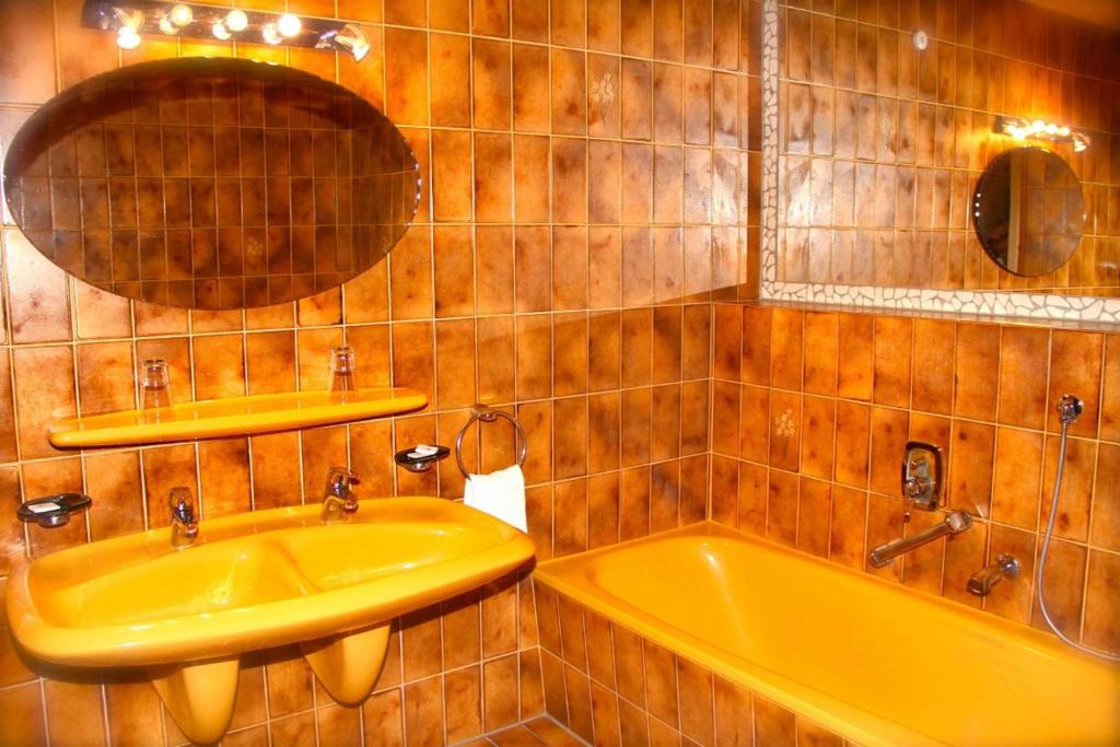 Koupelna v ubytování Hotel Hiemer