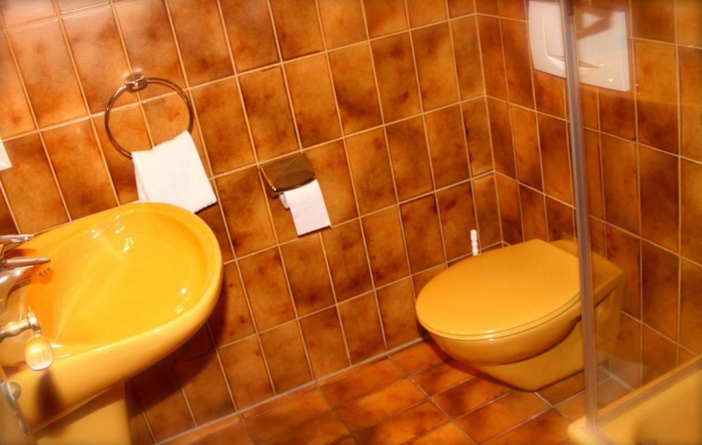 Koupelna v ubytování Hotel Hiemer