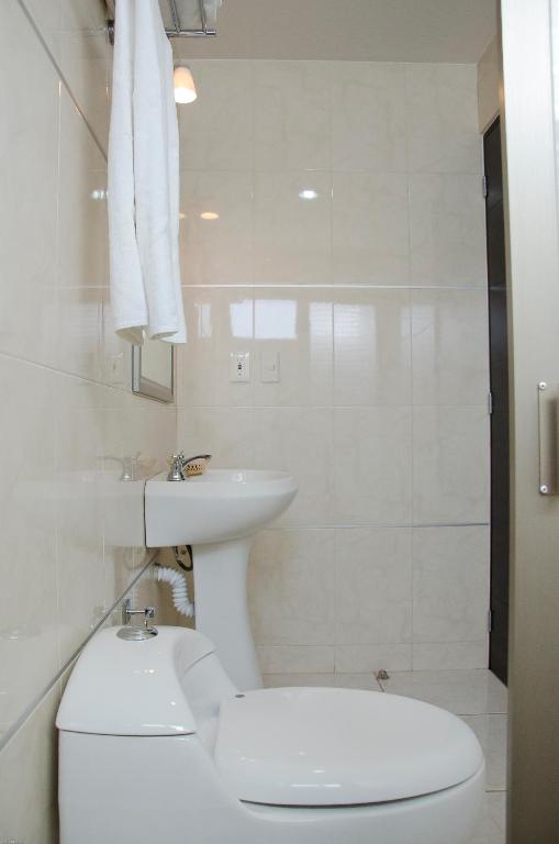 Koupelna v ubytování Hotel Santa Fe
