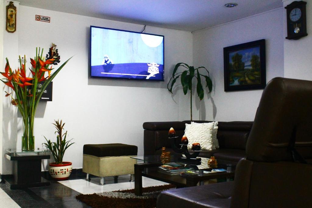 TV a/nebo společenská místnost v ubytování Hotel Royal Suite