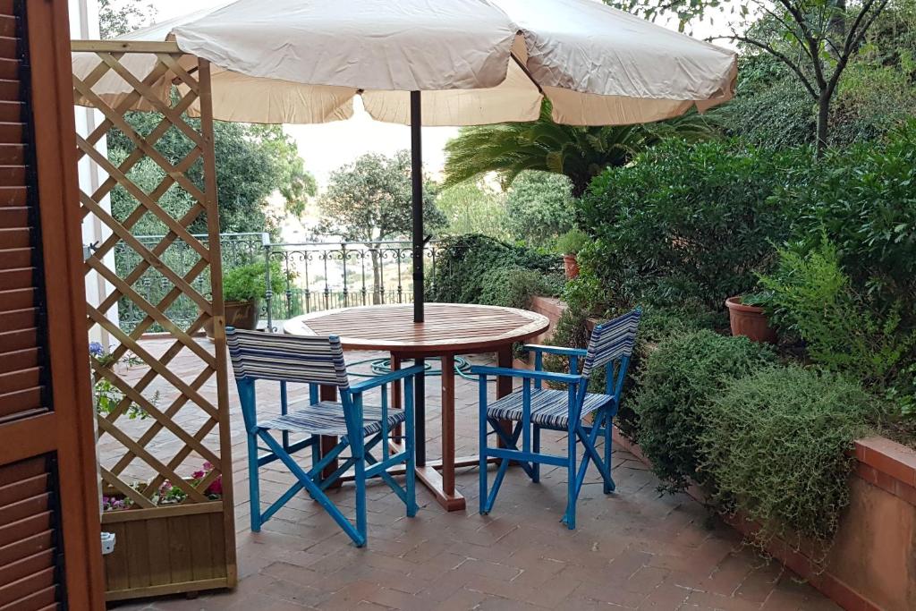 Balkón nebo terasa v ubytování Le pavoncelle blu