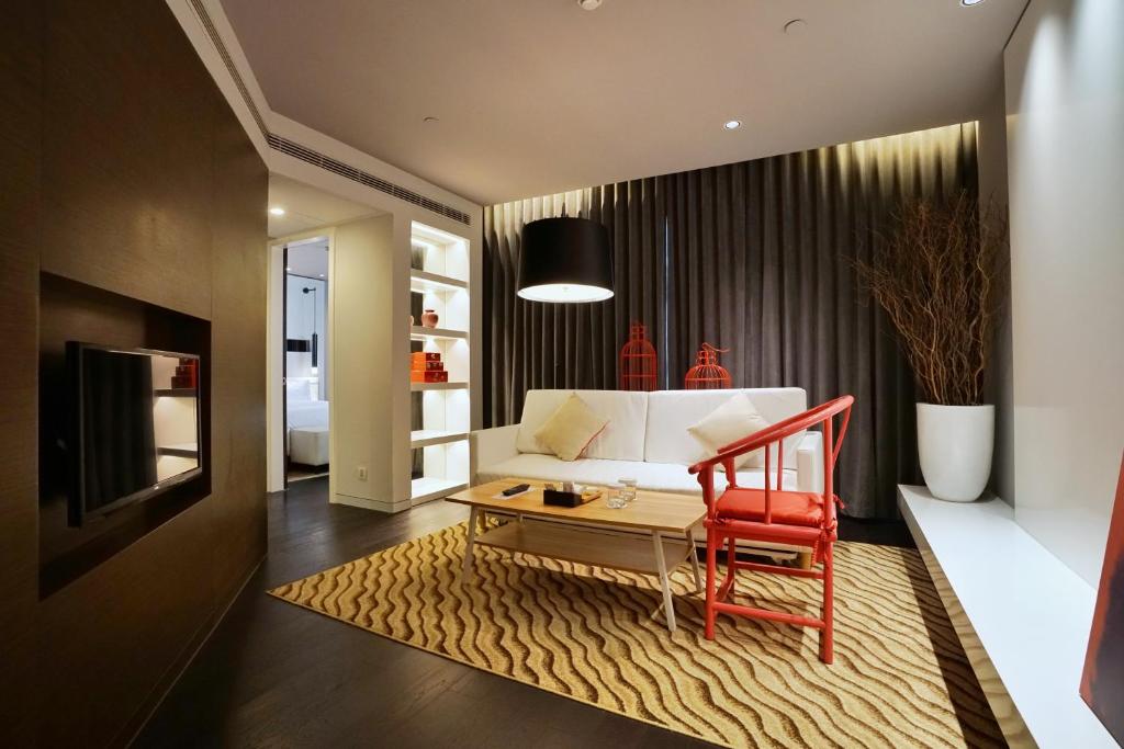 Posezení v ubytování Metropolo Dahua Hotel Shanghai
