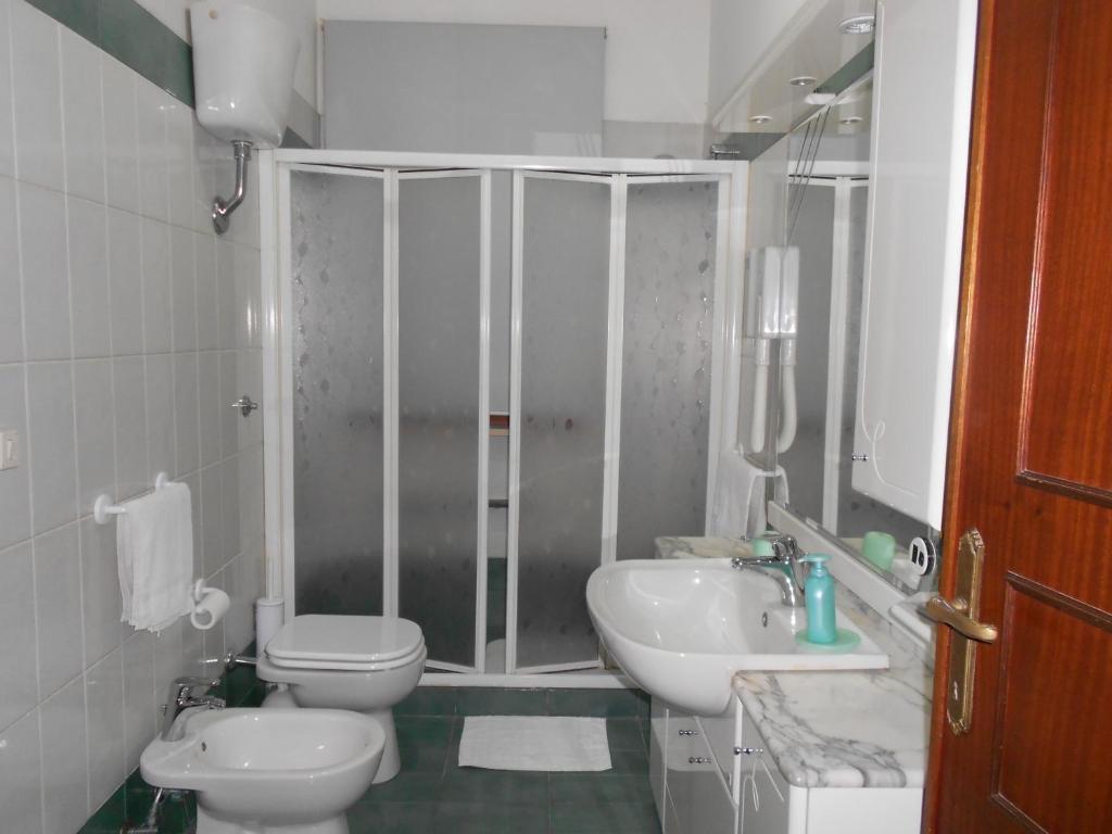 Koupelna v ubytování B&B La Quercia