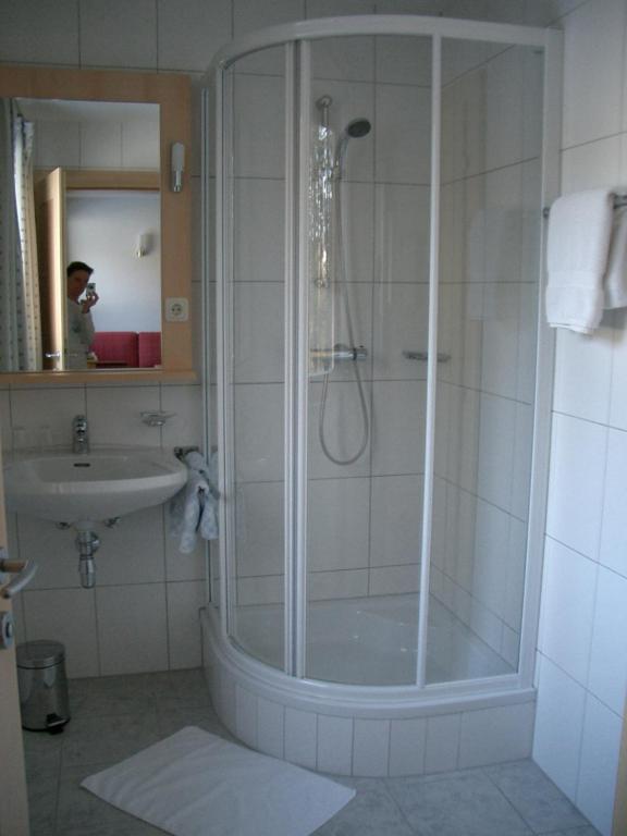 Kúpeľňa v ubytovaní Pension Wanderruh