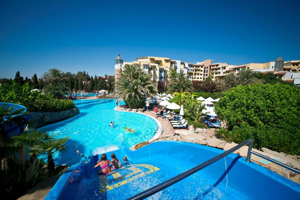 a view of a water slide at a resort at Limak Arcadia Sport Resort Belek in Belek