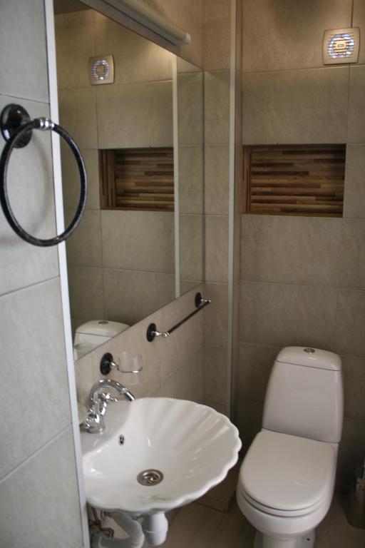 Koupelna v ubytování Hotel Delisi