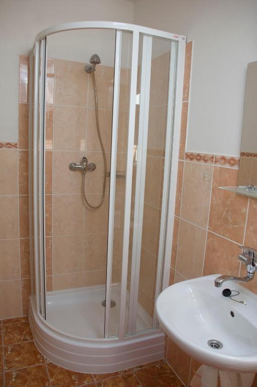 Koupelna v ubytování Privat Liska
