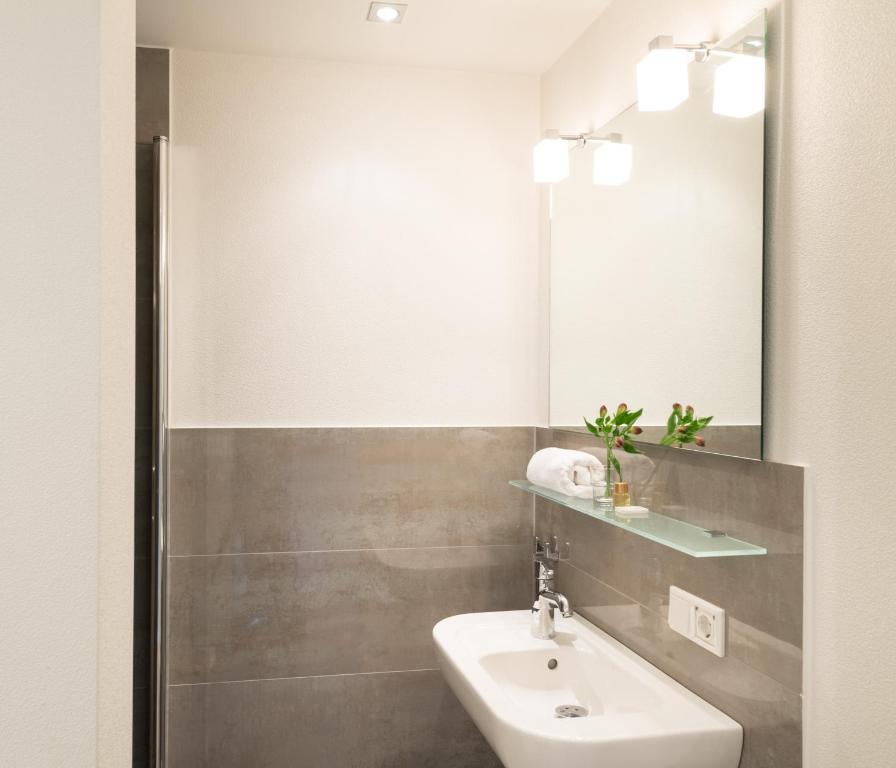 Koupelna v ubytování Hotel Feldmann