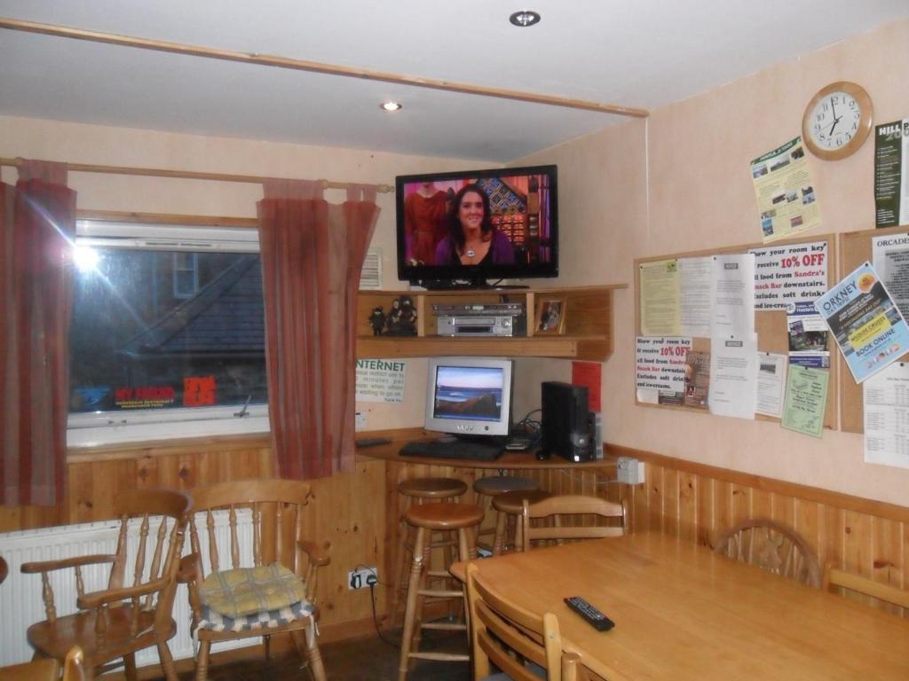 TV a/nebo společenská místnost v ubytování Sandras Backpackers