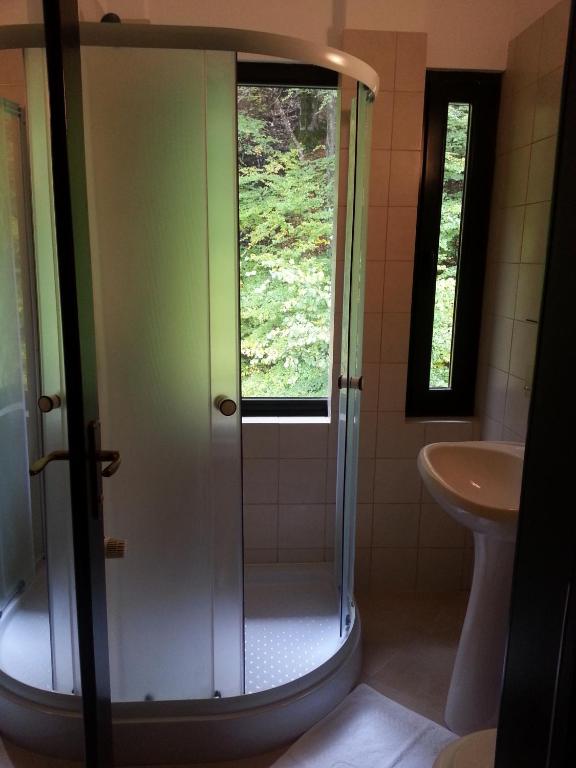 Koupelna v ubytování Hotel Stavilar