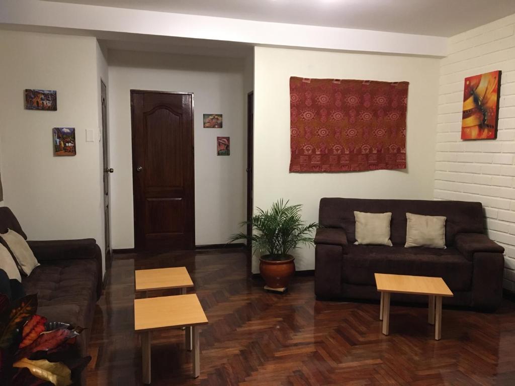 Posezení v ubytování Miraflores Centre