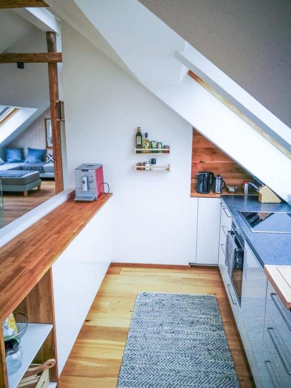 Kuchyň nebo kuchyňský kout v ubytování Ferienwohnung