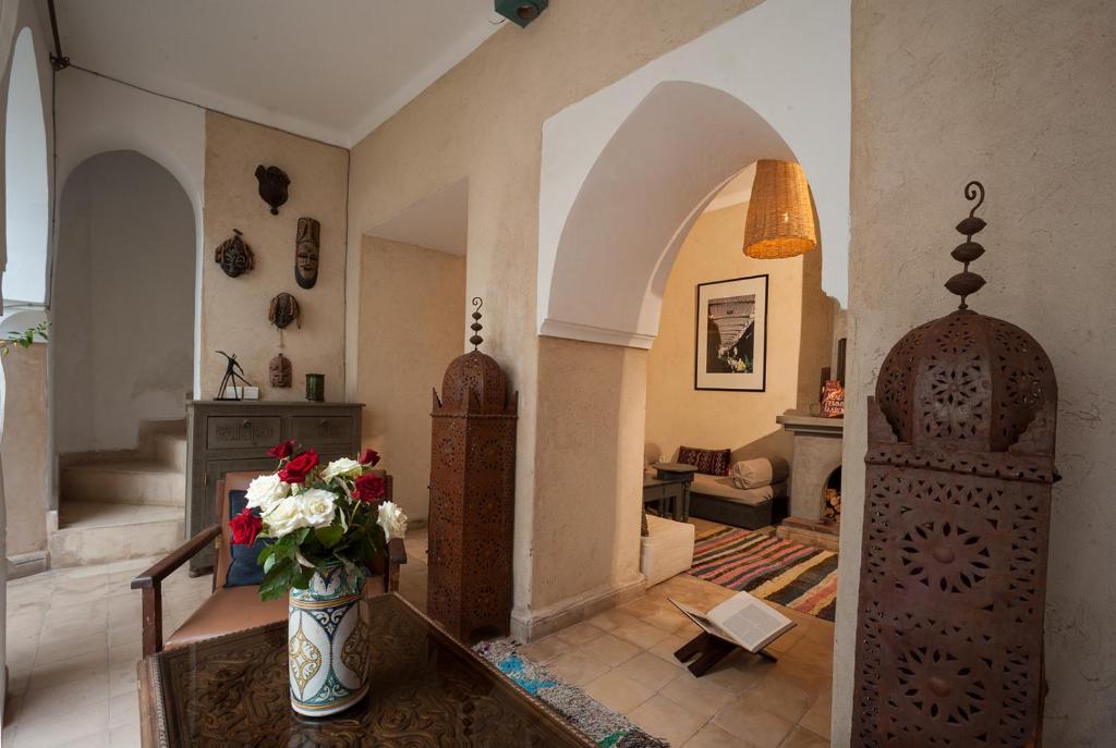 Posezení v ubytování Riad la Cle de la Medina, location en exclusivite
