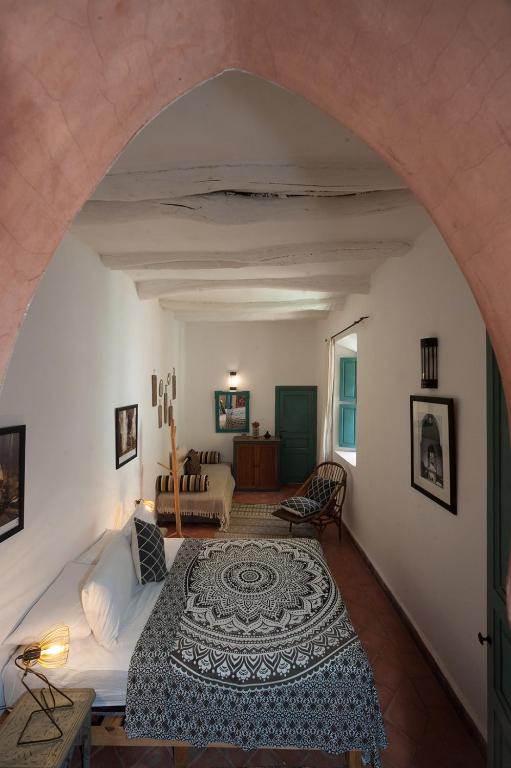 Postel nebo postele na pokoji v ubytování Riad la Cle de la Medina, location en exclusivite