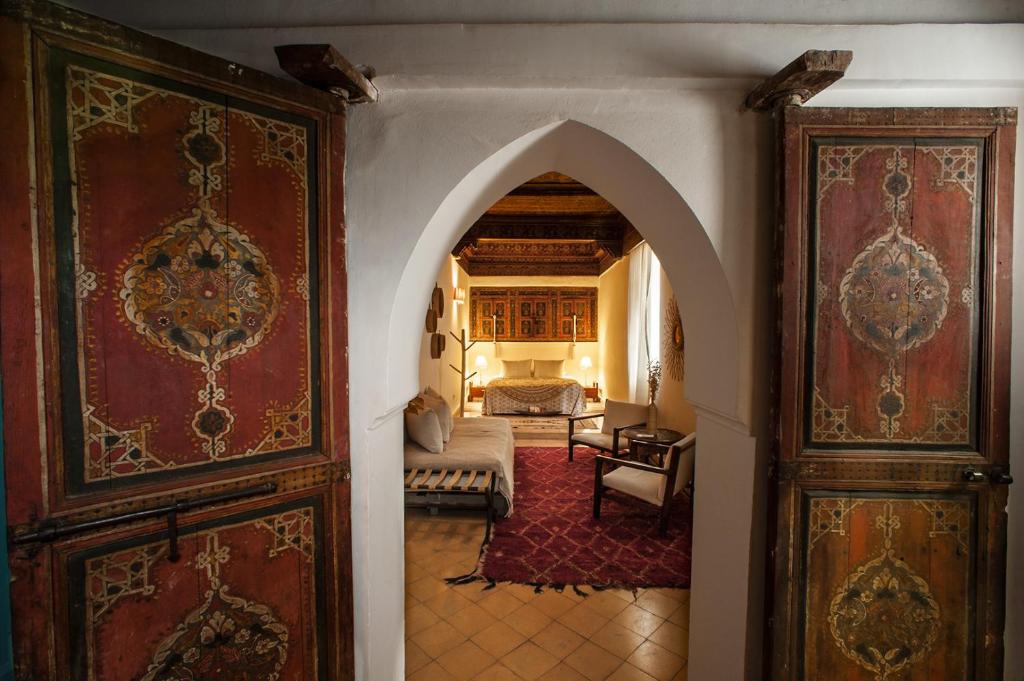 Posezení v ubytování Riad la Cle de la Medina, location en exclusivite