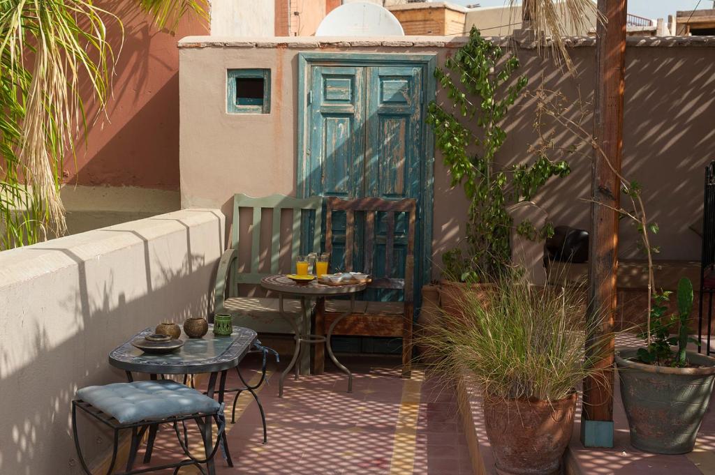 Balkón nebo terasa v ubytování Riad la Cle de la Medina, location en exclusivite