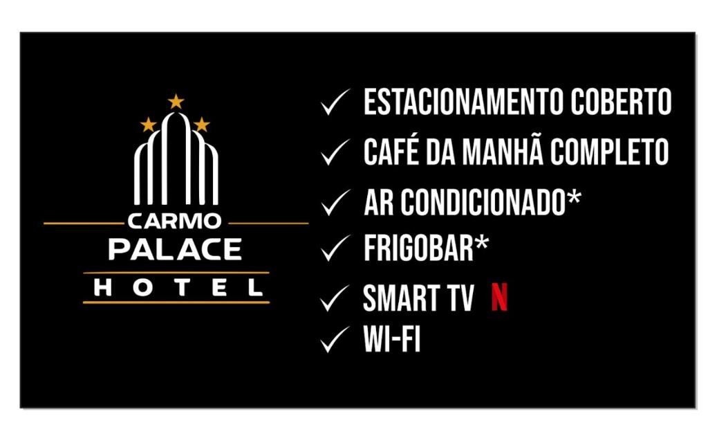 un conjunto de tres logotipos para un hotel en HOTEL CARMO PALACE, en Carmo do Paranaíba