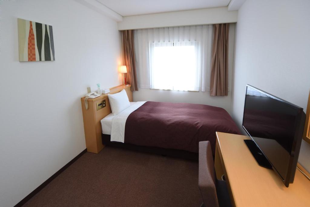 TV a/nebo společenská místnost v ubytování Hotel Route Tsukuba