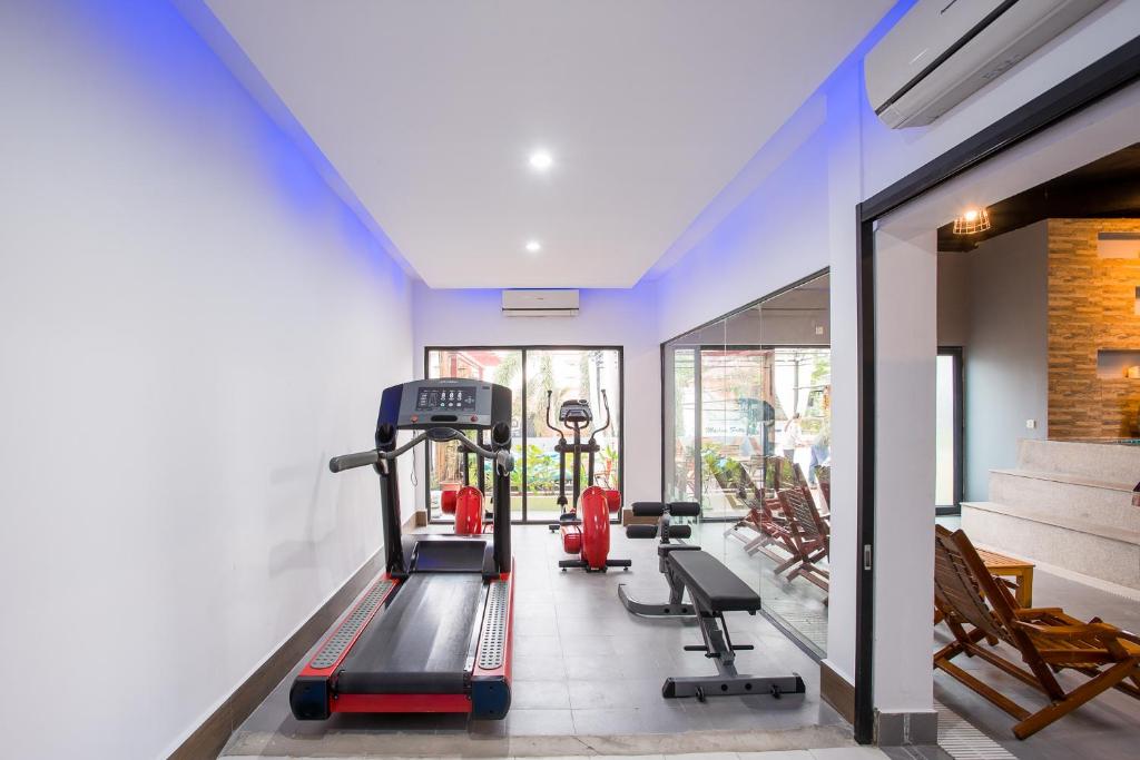 Fitness centrum a/nebo fitness zařízení v ubytování Orussey One Boutique