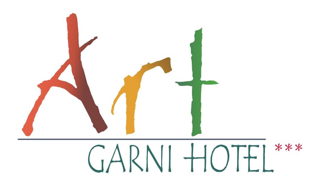 un logotipo para un hotel de campamento con una cruz en Art Garni Hotel en Kanjiža