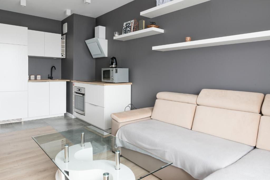 Kuchyňa alebo kuchynka v ubytovaní Republiki Korczakowskiej Ferienwohnung