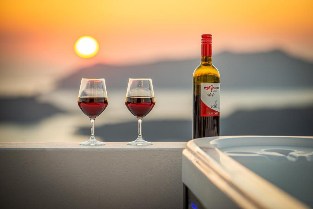 Nápoje v ubytování Caldera Stories private suites