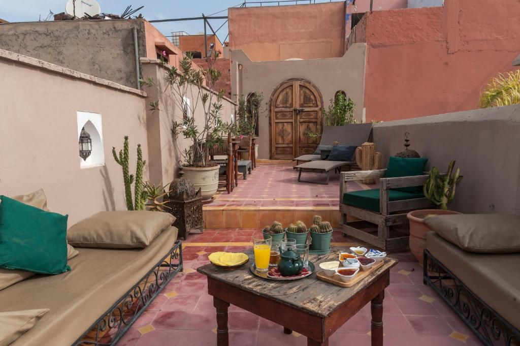 Posezení v ubytování Riad la Cle de la Medina, location en exclusivite