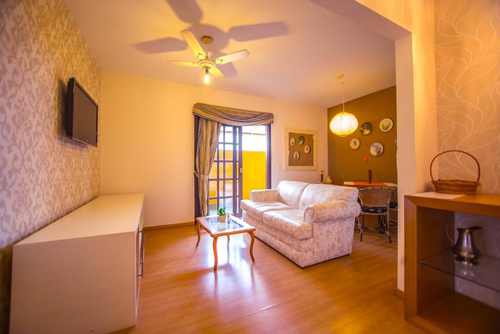 Cama ou camas em um quarto em Pousada Dom Capudi