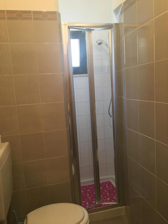 Koupelna v ubytování Hotel Alb's