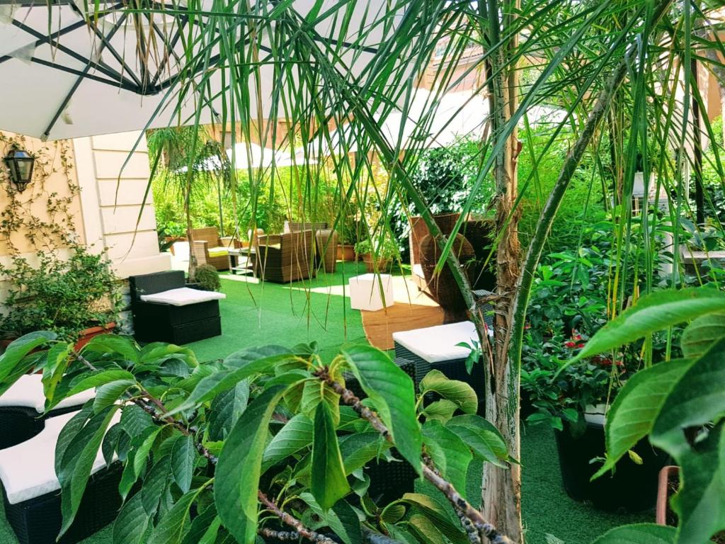 a greenhouse with a bunch of plants in it at Hotel Coppede' in Rome