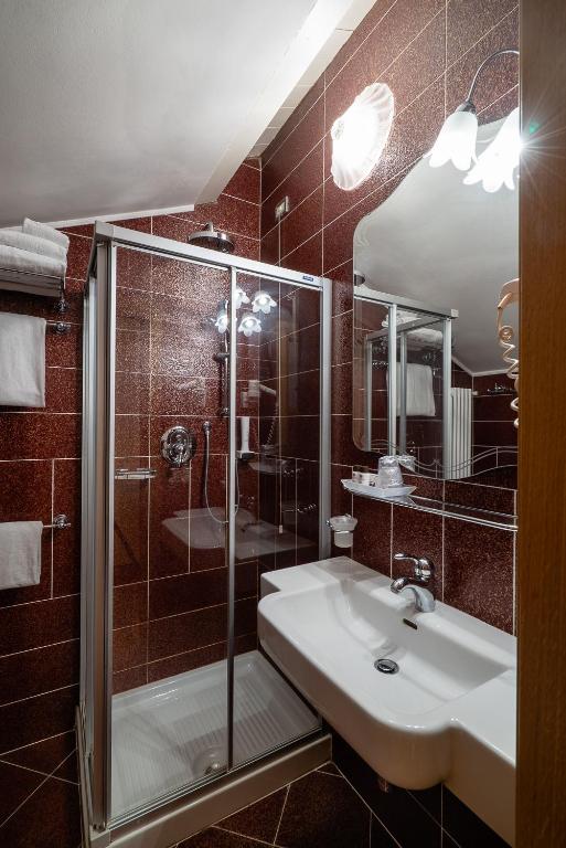 Koupelna v ubytování Hotel Spessotto