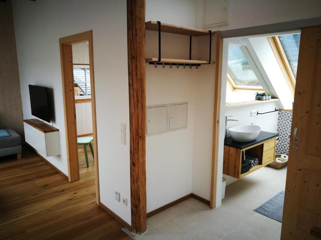 TV a/nebo společenská místnost v ubytování Ferienwohnung