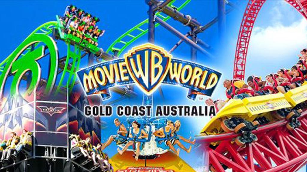 a sign for a roller coaster at a carnival at Theme Park Getaway in Gold Coast