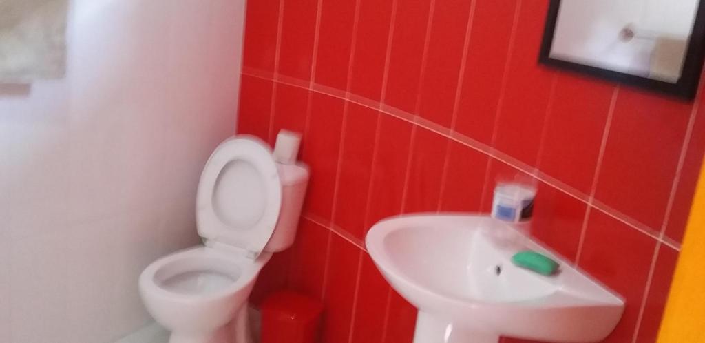 Koupelna v ubytování Casa helena