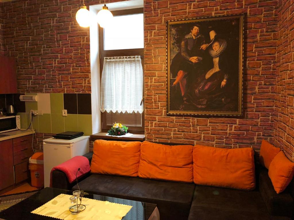 A kitchen or kitchenette at Apartmány Laverna