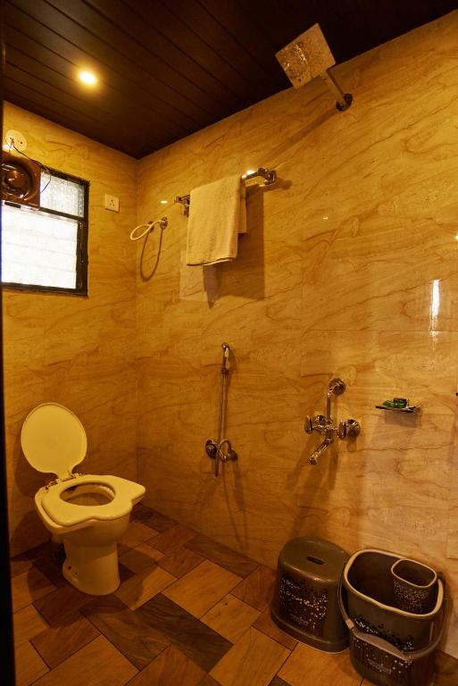 Koupelna v ubytování Hotel Disha Palace