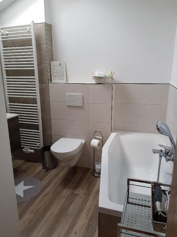 Koupelna v ubytování Ferienwohnung Spachtholz