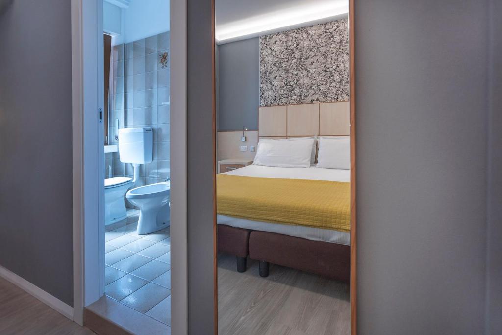 Koupelna v ubytování Albergo Aurora