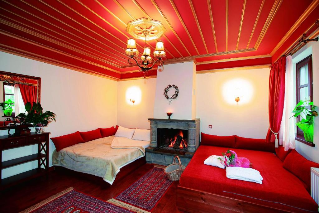 Postel nebo postele na pokoji v ubytování Hotel Driofillo