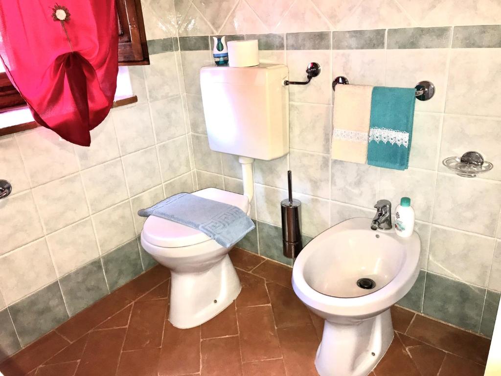 Koupelna v ubytování Agriturismo podere Casano