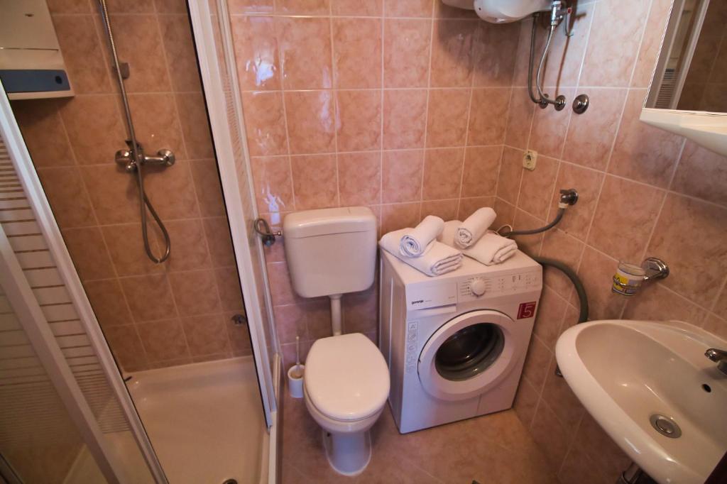 Koupelna v ubytování Apartments SI