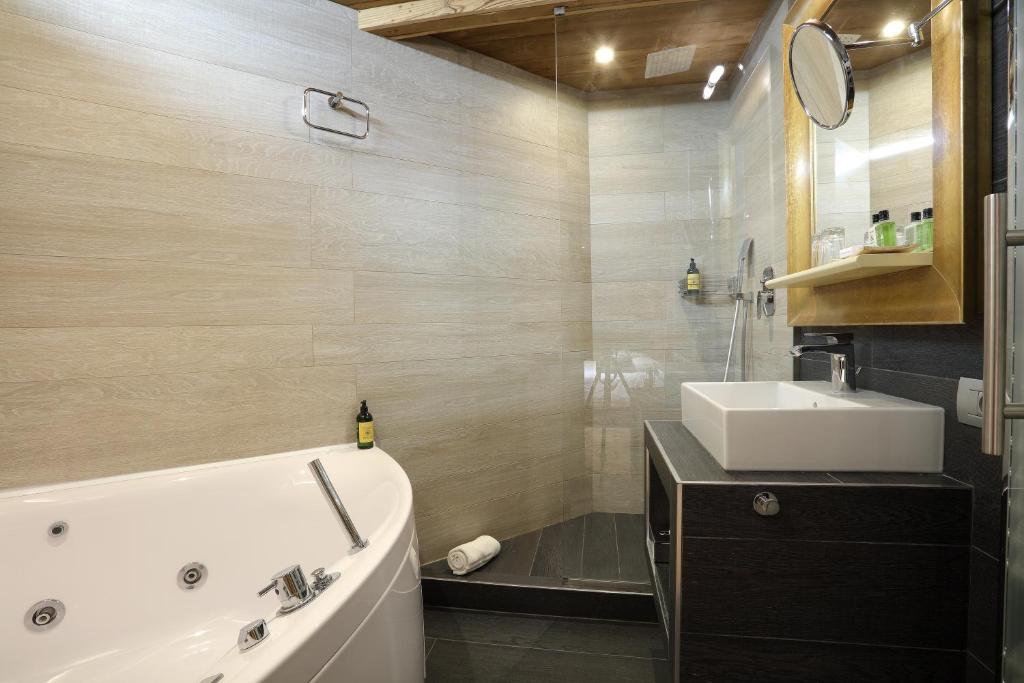 Salle de bains dans l'établissement Hotel 3 Vallées Val Thorens
