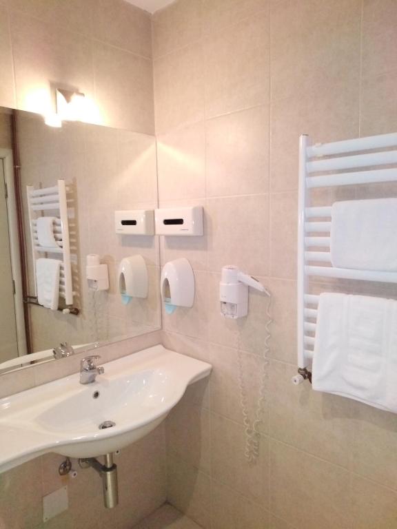 Koupelna v ubytování Hotel Marica